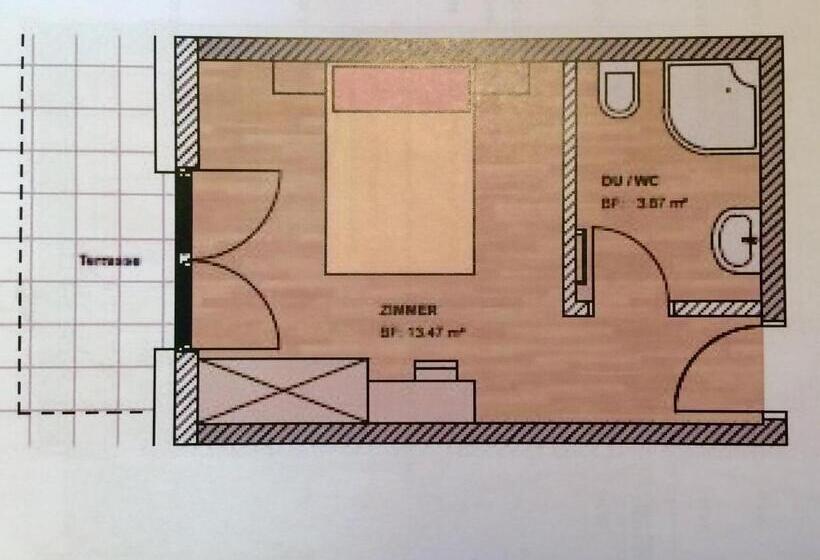 バルコニー付きスタンダードルーム, Piz Ot