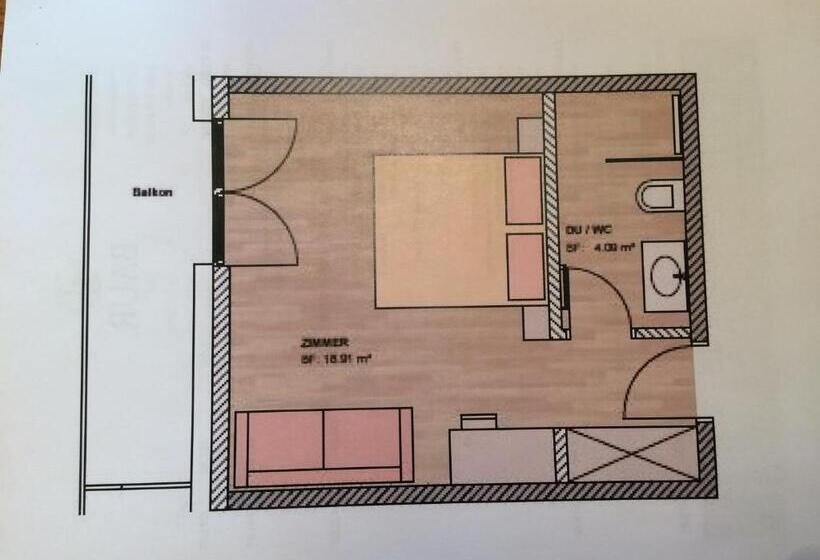 バルコニー付きデラックスルーム, Piz Ot