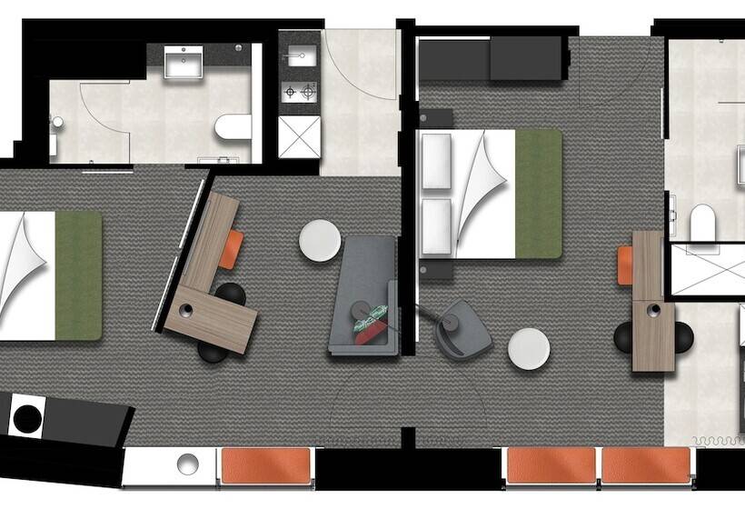 آپارتمان 2 خوابه, Adina Apartment Hotel Hamburg Speicherstadt