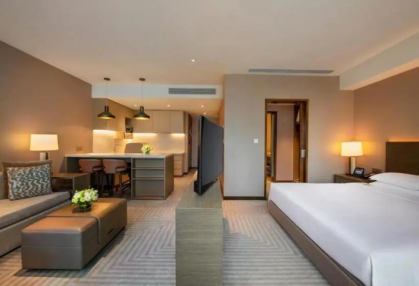 キングサイドベッドのスタンダードワンルーム, Hyatt House Chengdu Pebble Walk