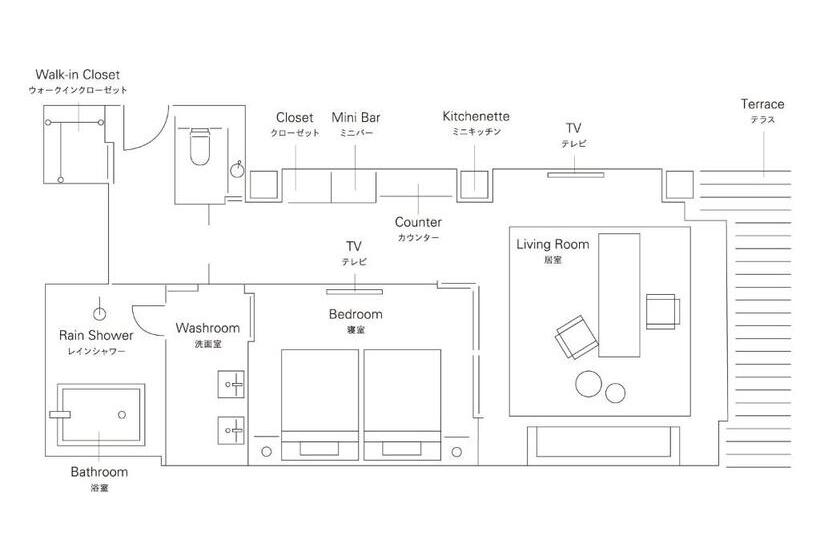 Suite with Terrace, The Thousand Kyoto