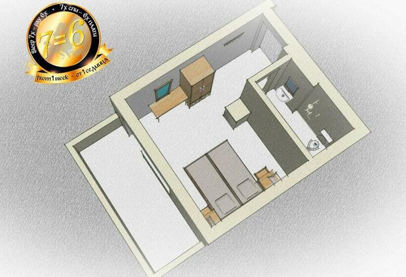 חדר סטנדרט נוף לים עם מרפסת, Pension Dicev