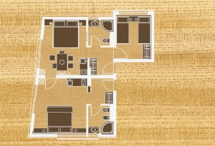 ２ベッドルームアパートメント, Apartments And Rooms Bernik
