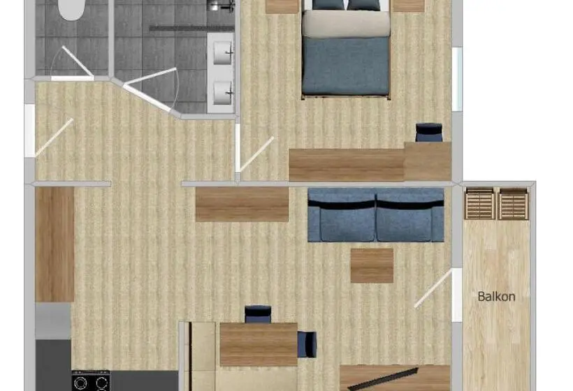 １ベッドルームアパートメント, Appartements Täli