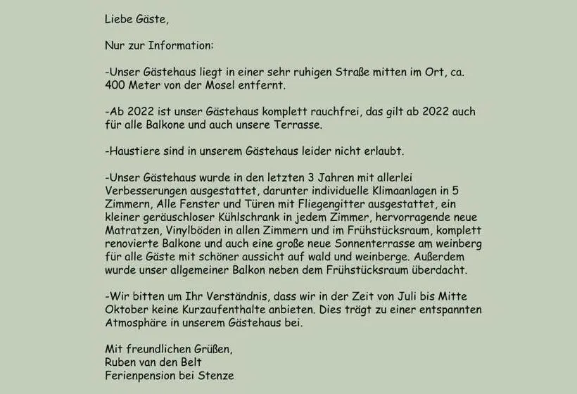デラックスルーム, Ferienpension Bei Stenze