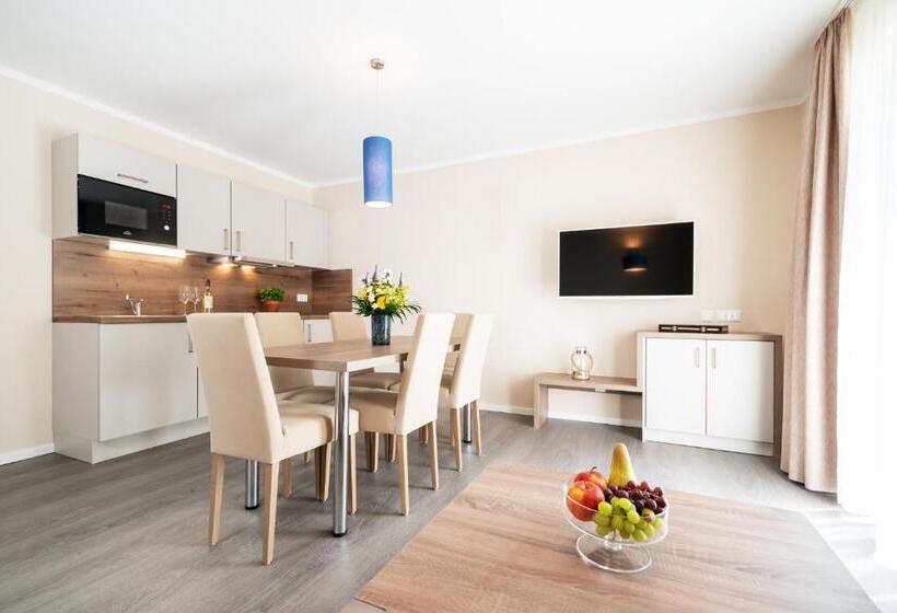 דירת שני חדרים עם מרפת, Akzent Apartmenthotel Binz
