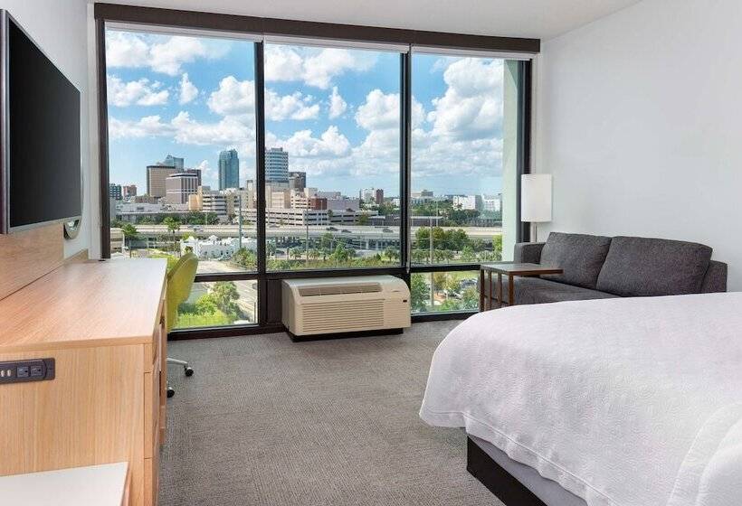 חדר סטנדרט מיטה זוגית עם נוף לעיר, Hampton Inn Tampa Downtown Channel District