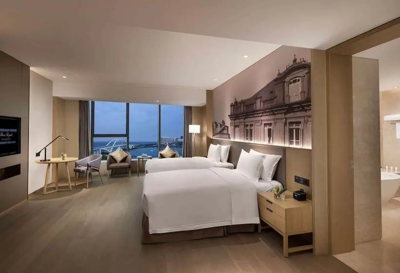 اتاق پرمیوم با چشمانداز دریا, Wyndham Grand Plaza Royale Yuzhou Xiamen Wuyuan Bay