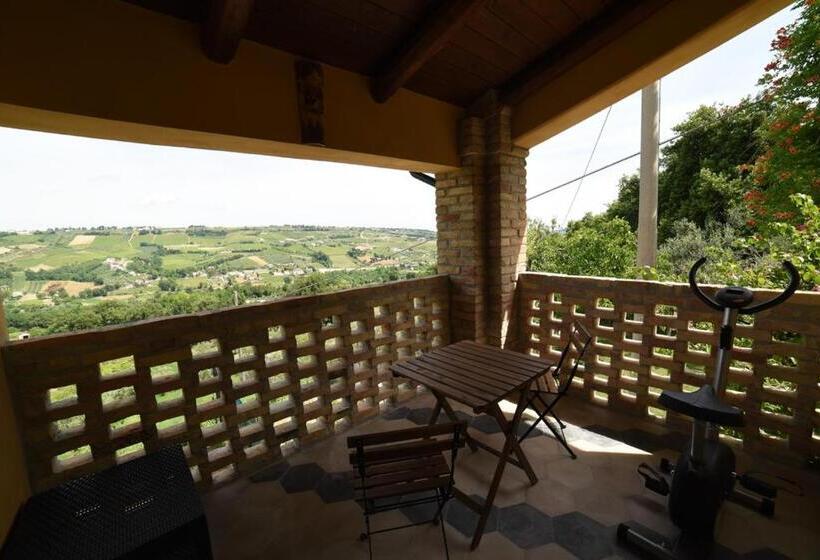 חדר דלוקס עם מרפסת נוף לים, Agriturismo  La Valle Degli Ulivi