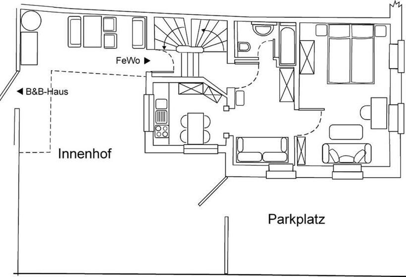 침실 1개 아파트, Die Sprachpension   The Language Guesthouse