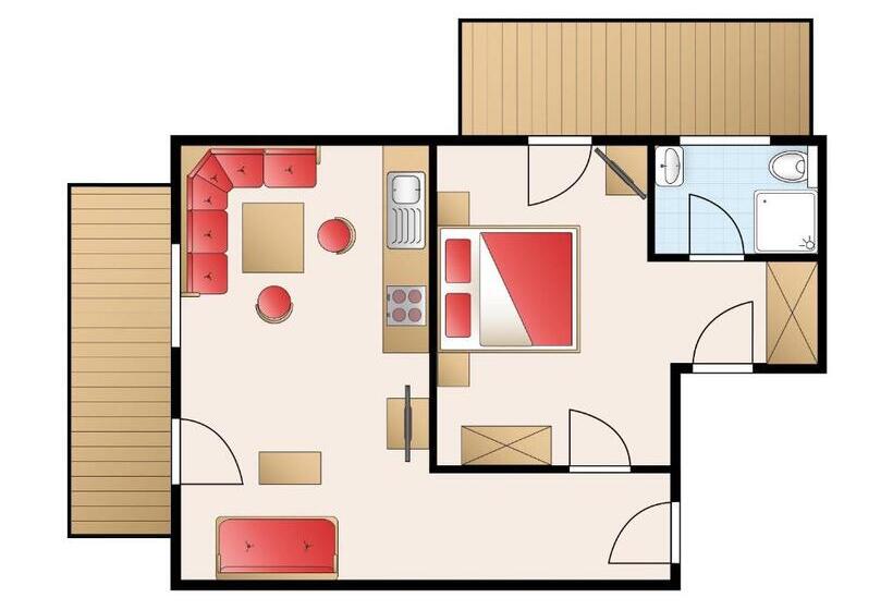 1ベッドルームアパートメント, Pension Vendel