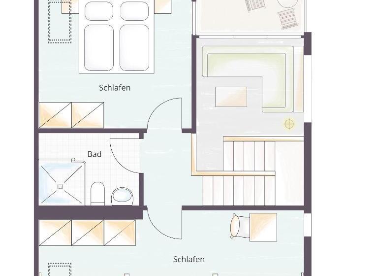带3个卧室的公寓, Rügener Ferienhäuser Am Hochufer