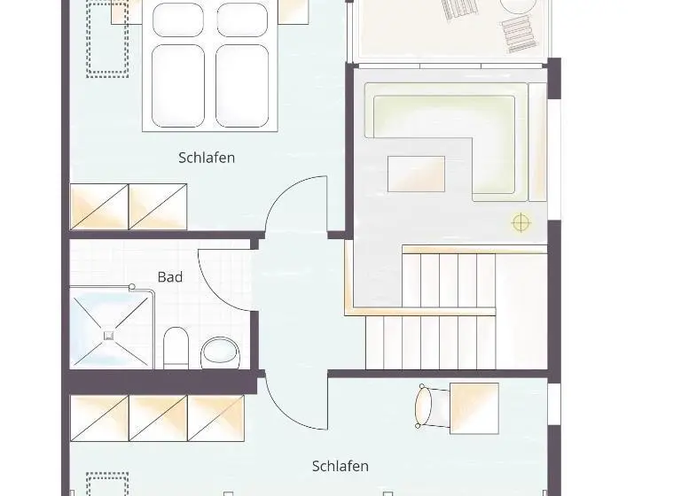 ３ベッドルームアパートメント, Rügener Ferienhäuser Am Hochufer