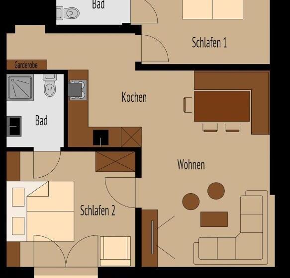 침실 2개 아파트, Schrannenhof