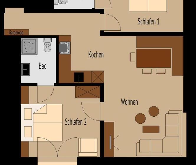 침실 2개 아파트, Schrannenhof