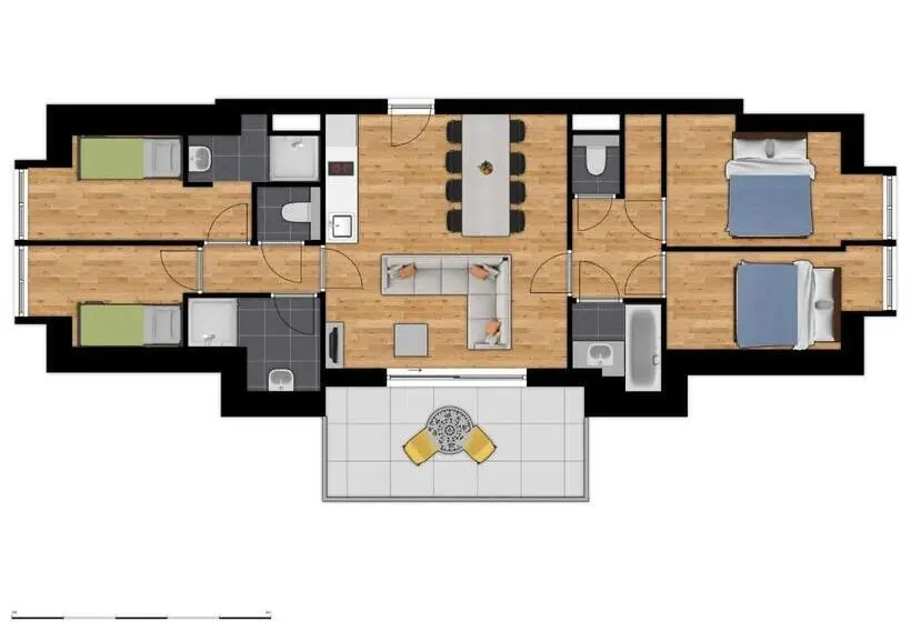 家族用アパートメント, Holiday Suites Westende   Middelkerke
