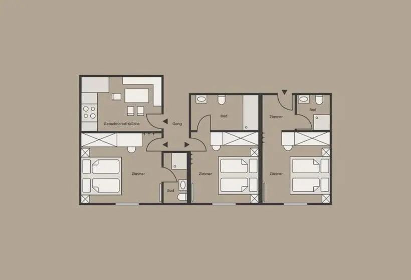 اتاق عادی, Apart Pension Bergland