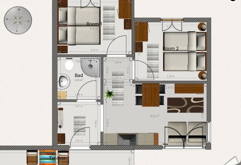 דירת שני חדרים, Haus Alpenblick Mölltal