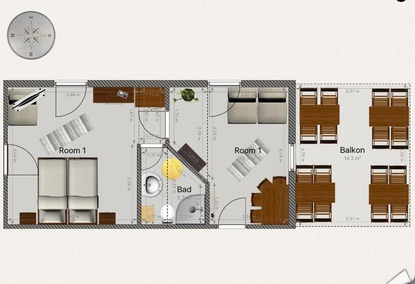 חדר משפחתי, Haus Alpenblick Mölltal