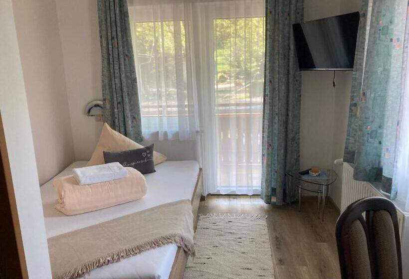 带阳台的标准单人间, Seecamping & Pension Mentl