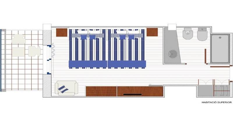 수피리어 룸 바다 전망, Tahiti Playa