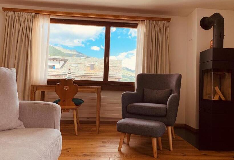 דירה בת חדר שינה 1 עם מרפסת, Albana Hotel Silvaplana