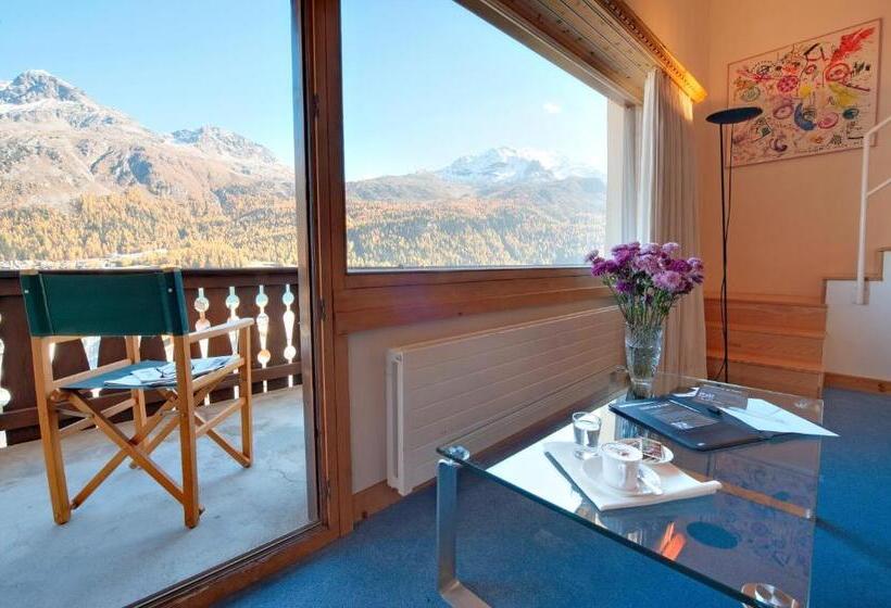 סוויטה עם מרפסת, Albana Hotel Silvaplana