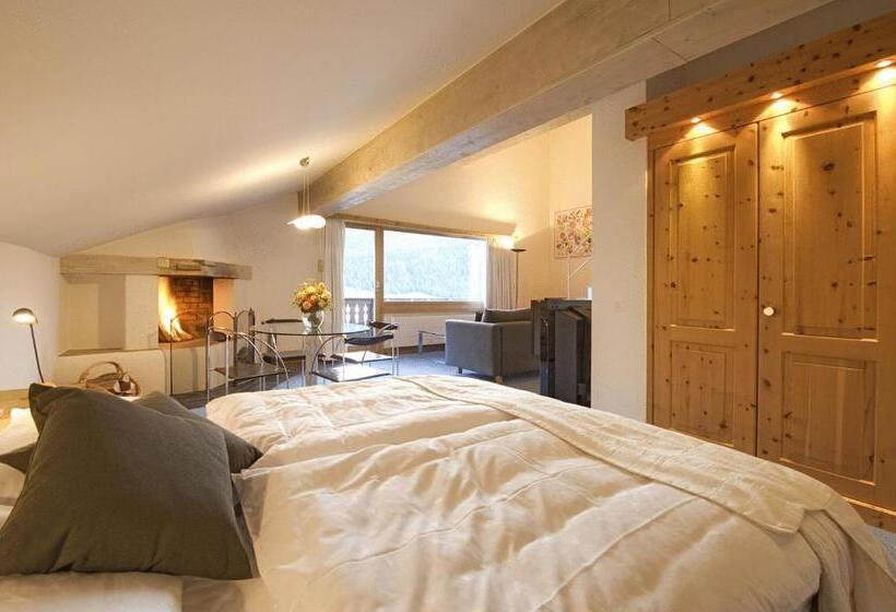 סוויטה עם מרפסת, Albana Hotel Silvaplana