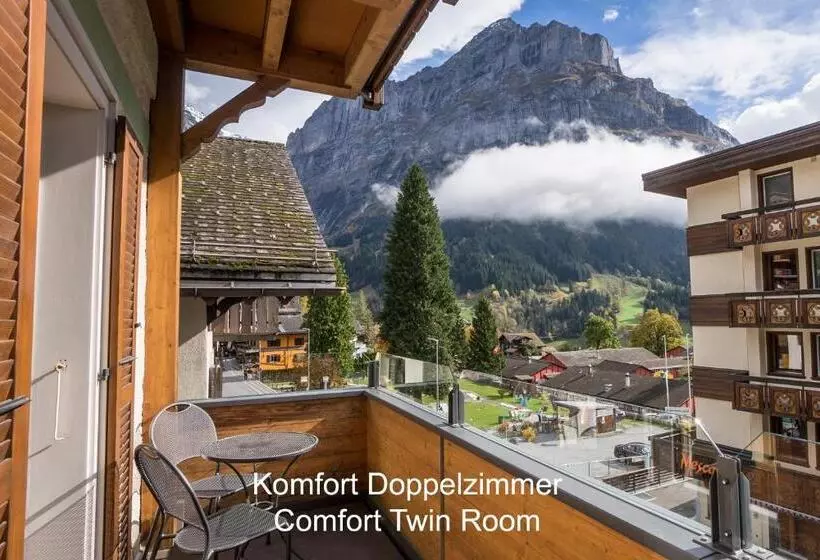 Komfort Zimmer mit Bergblick, Hirschen   Grindelwald