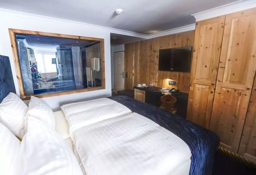 スーペリアシングルルーム, Sport & Wellnesshotel San Gian St. Moritz