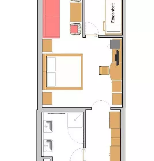 2ベッドルームアパートメント, Familotel Mein Krug
