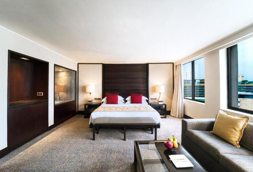 キングサイズベッドのデラックスルーム, Mandarin Oriental Jakarta