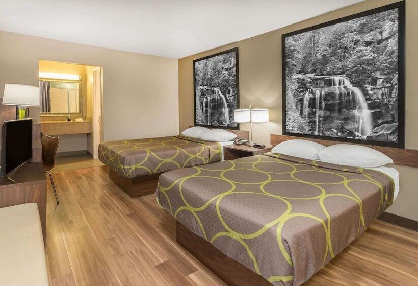 غرفه قياسيه سريرين مزدوجين, Super 8 By Wyndham Asheville Airport