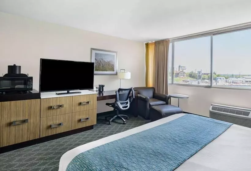 身障者適用ダブルベッド付きスタンダードルーム, Wyndham Garden Kenosha Harborside