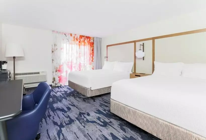 اتاق استاندارد با 2 تخت دوبل, Fairfield Inn And Suites By Marriott San Jose Airport