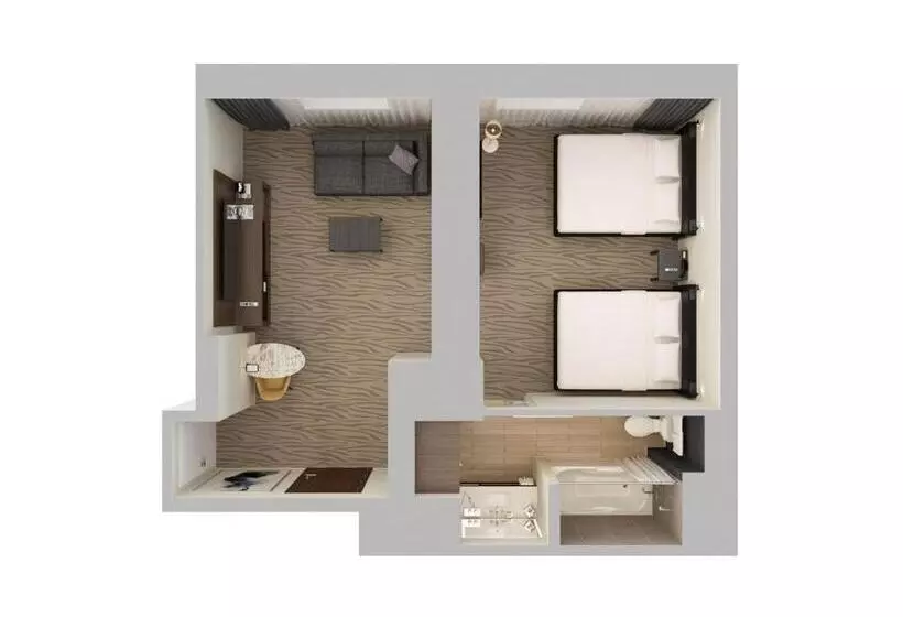 Standard-huone 2 Parivuodetta, Hyatt Regency Deerfield