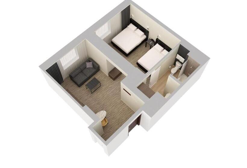 اتاق استاندارد با 2 تخت دوبل, Hyatt Regency Deerfield