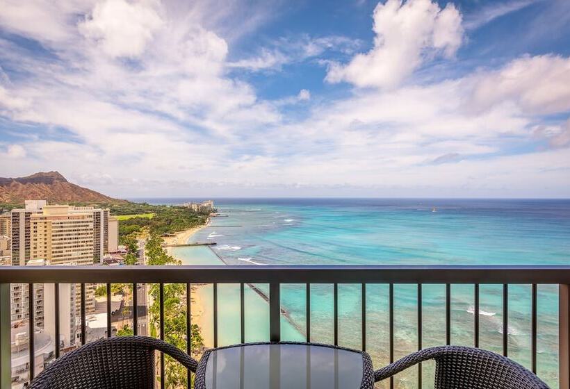 带海景的俱乐部房间, Hyatt Regency Waikiki Beach Resort & Spa