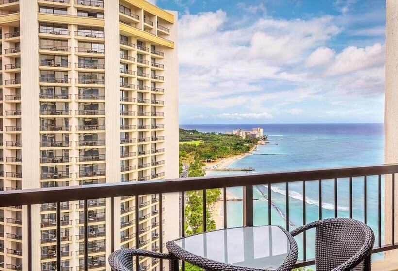 اتاق استاندارد با تخت دوبل و چشم‌انداز دریا, Hyatt Regency Waikiki Beach Resort & Spa