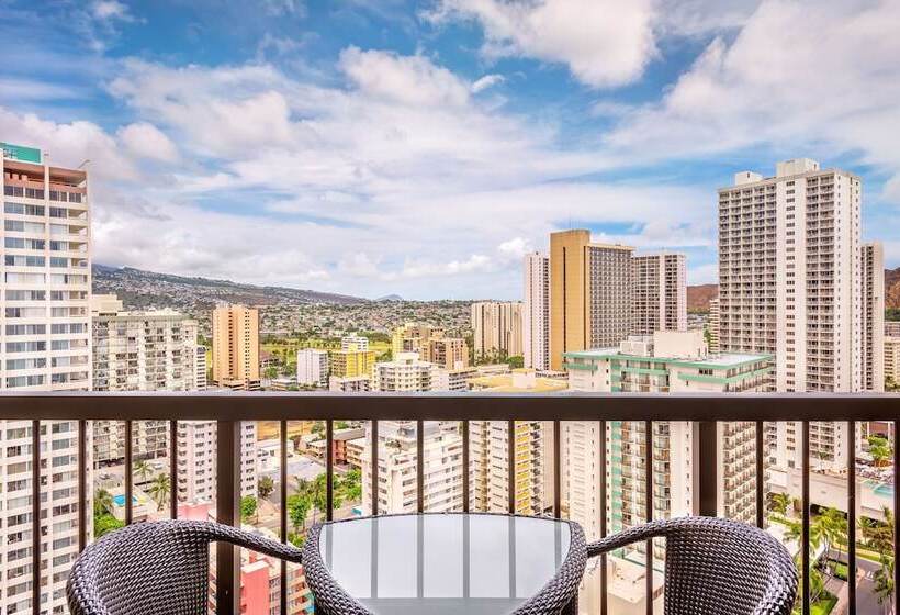 带2个双人床的标准工作室, Hyatt Regency Waikiki Beach Resort & Spa