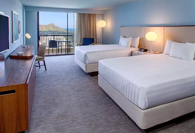 ２ダブルベッドのスタンダードルーム, Hyatt Regency Waikiki Beach Resort & Spa