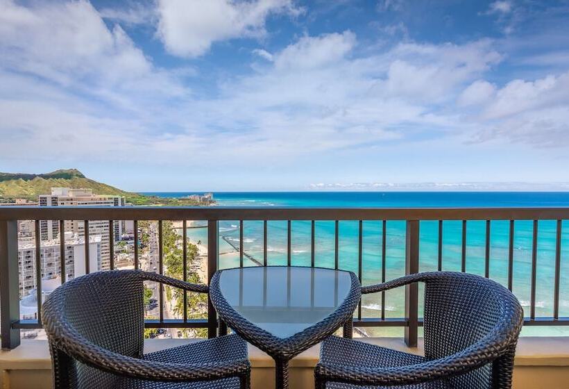 带2个双人床的标准工作室, Hyatt Regency Waikiki Beach Resort & Spa