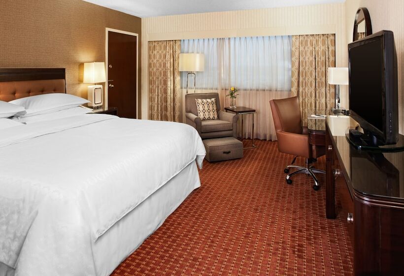 带景观的带双人床的标准间, Sheraton Detroit Metro Airport