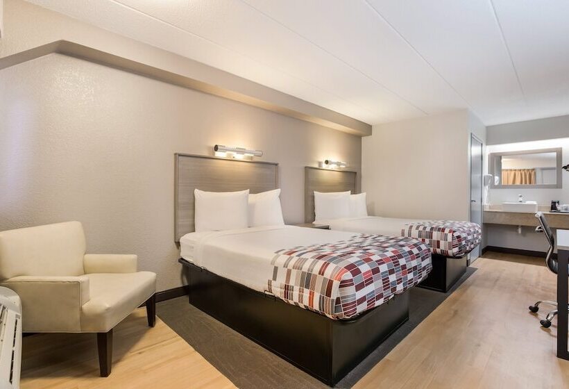 带2个双人床的标准工作室, Red Roof Inn Princeton  Ewing