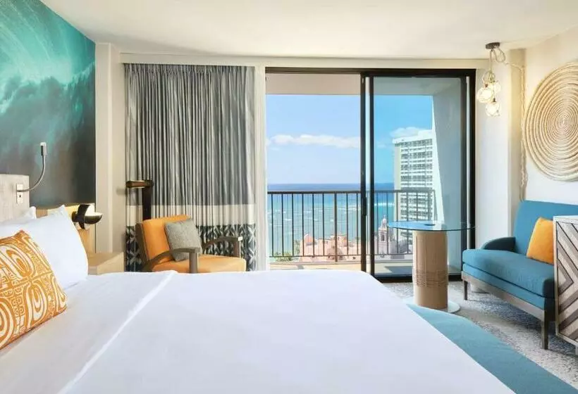 اتاق لوکس با تخت بزرگ, Outrigger Waikiki Beachcomber