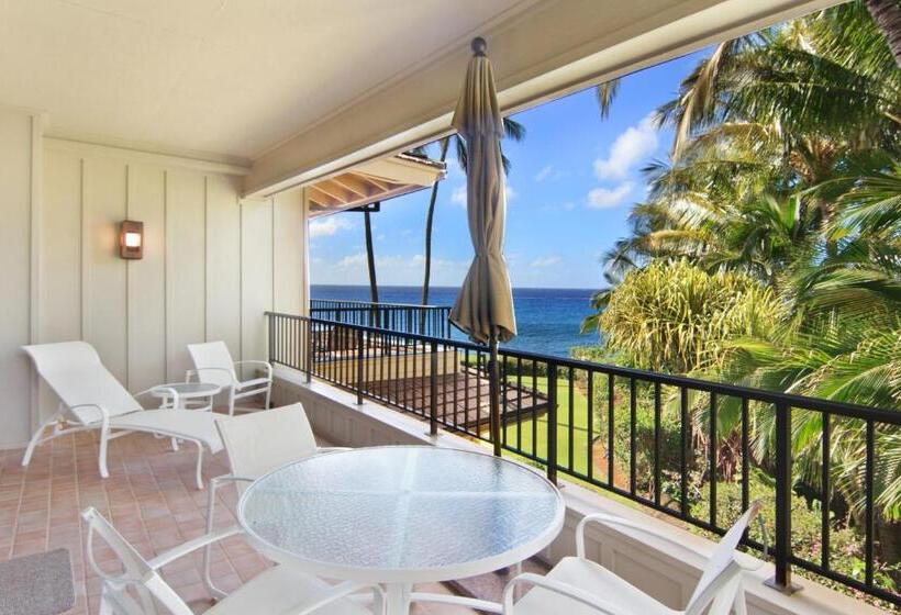 شقة غرفتين نوم إطلالة جانبية على البحر, Whalers Cove In Poipu