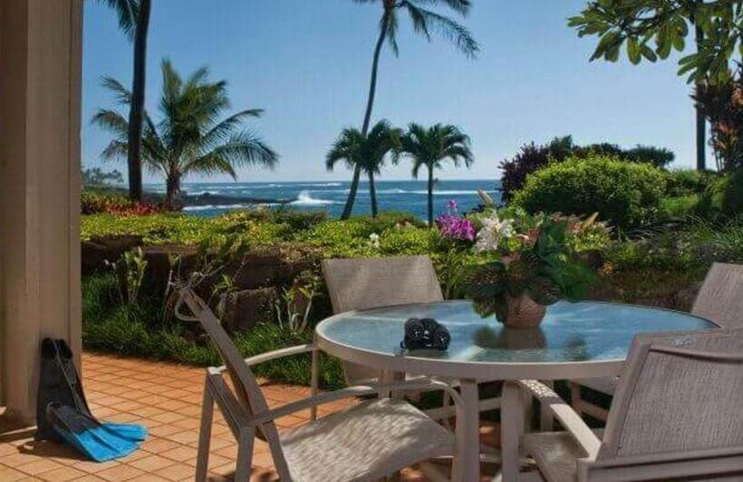 サイドオーシャンビューの２ベッドルームアパート, Whalers Cove In Poipu