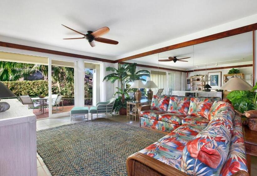 شقة غرفتين نوم إطلالة جانبية على البحر, Whalers Cove In Poipu