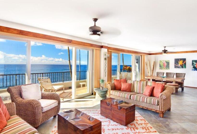 شقة ديلوكس غرفتين نوم مطلة على البحر, Whalers Cove In Poipu