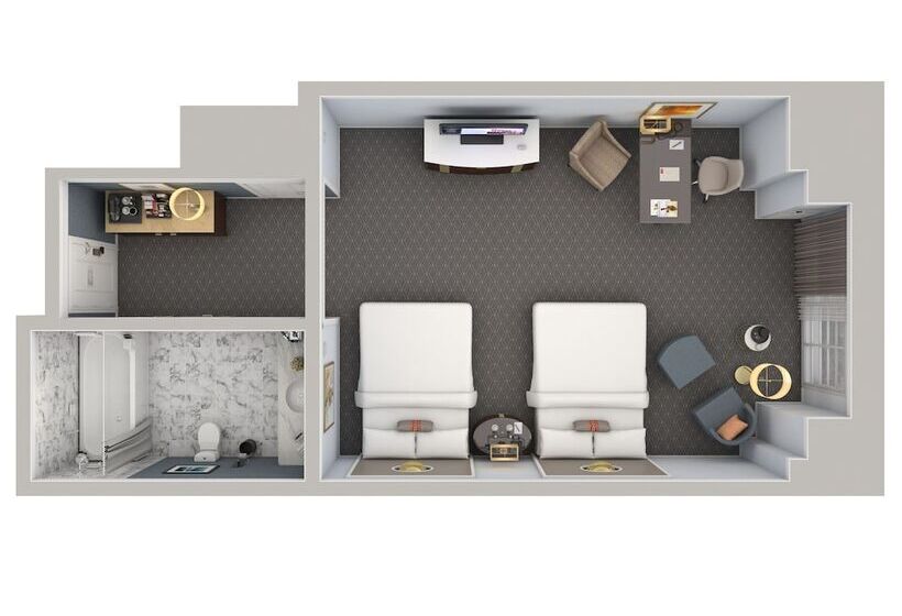 스탠다드 룸 더블 침대 2개, The Ritzcarlton, Marina Del Rey